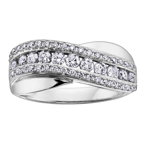  Bague en forme de vague avec diamants