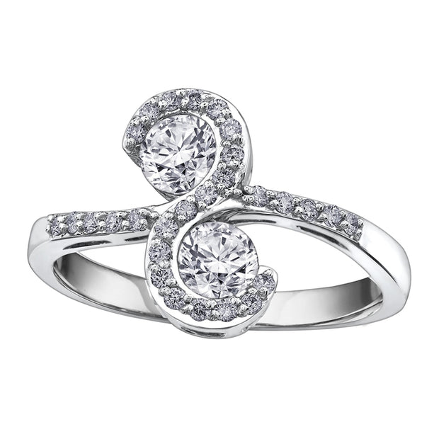 Unique Toi-Et-Moi Diamond Ring