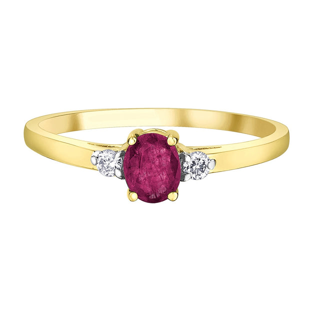 Bague à trois pierres avec saphir et diamants