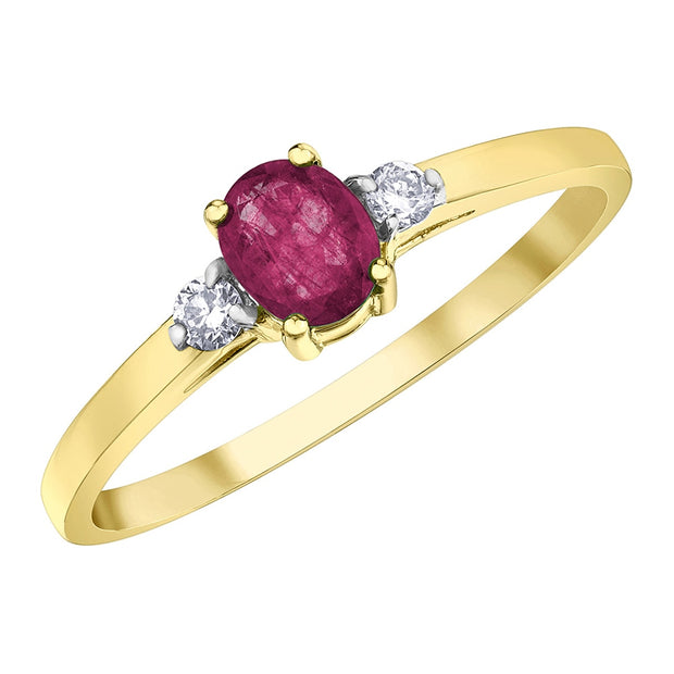 Bague à trois pierres avec saphir et diamants
