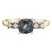 Mystic Topaz Ring with Diamond Accents