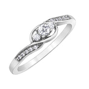 Bypass Style Diamond Ring