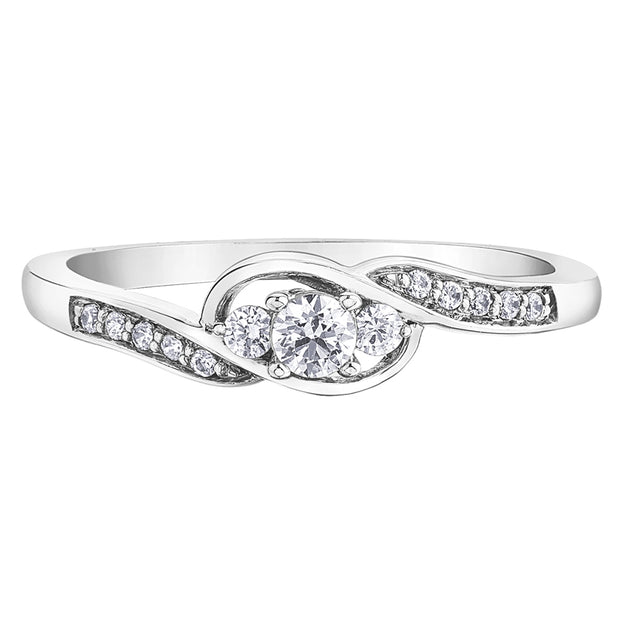 Bypass Style Diamond Ring