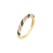 Black and White Diamond Twist Band