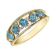 Gemstone and Diamond Rings