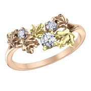 Maple Leaf Cluster Ring with Canadian Diamonds