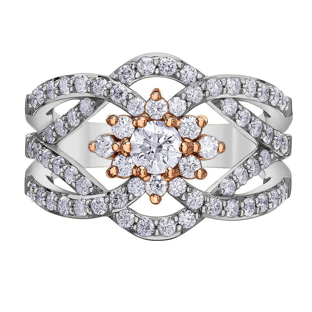 Canadian Diamond Right-Hand Ring in Two-Tone Gold