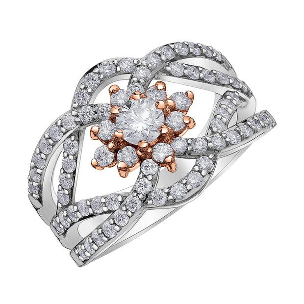 Canadian Diamond Right-Hand Ring in Two-Tone Gold