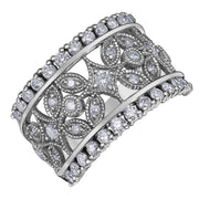 Bague en diamant d'inspiration vintage pour la main droite