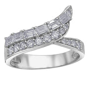 Bague asymétrique fantaisie en diamants