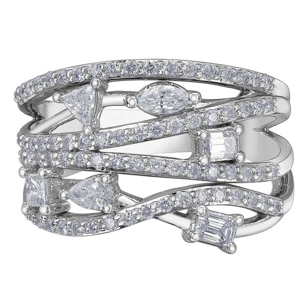 Mixed Fancy Diamond Right-Hand Ring