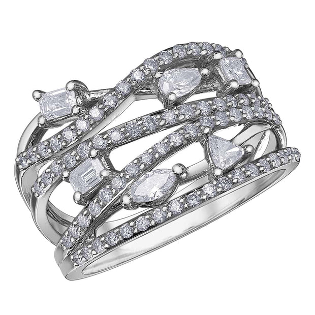 Mixed Fancy Diamond Right-Hand Ring
