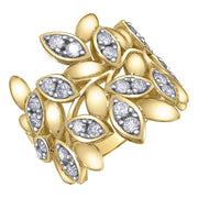 Bague avec diamants en grappes marquises