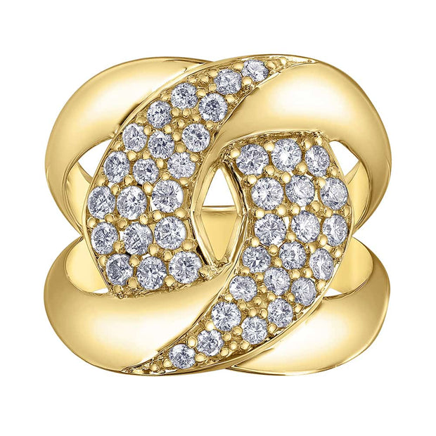 Diamond Knotted Right-Hand Ring