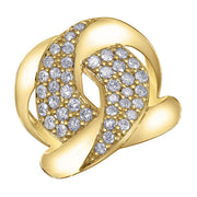 Diamond Knotted Right-Hand Ring