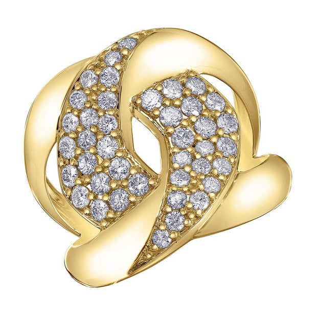 Diamond Knotted Right-Hand Ring