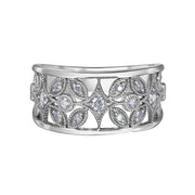 Vintage-Inspired Diamond Ring with Milgrain Detailing