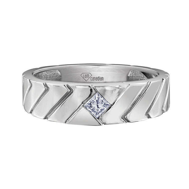 Men's Princess Cut Canadian Diamond Ring