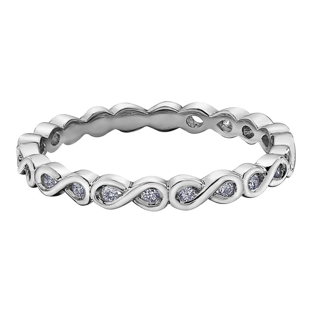 Diamond Band with Infinity Detailing