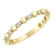 Diamond and Yellow Gold Stackable Band