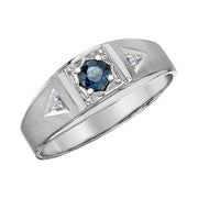 Men's Sapphire and Diamond Ring