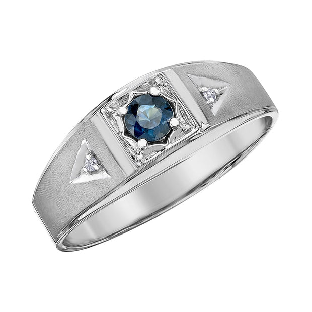 Men's Sapphire and Diamond Ring