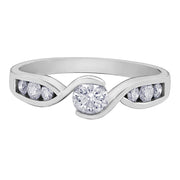 Round Bypass Canadian Diamond Engagement Ring