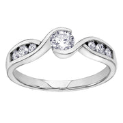 Round Bypass Canadian Diamond Engagement Ring