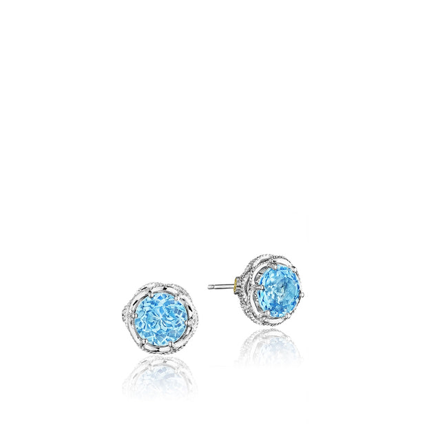 Boucles d'oreilles Tacori Island Rains avec topaze bleue suisse