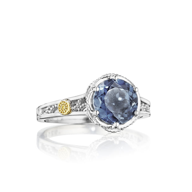 Tacori Petite Crescent Gem Ring Featuring London Blue Topaz