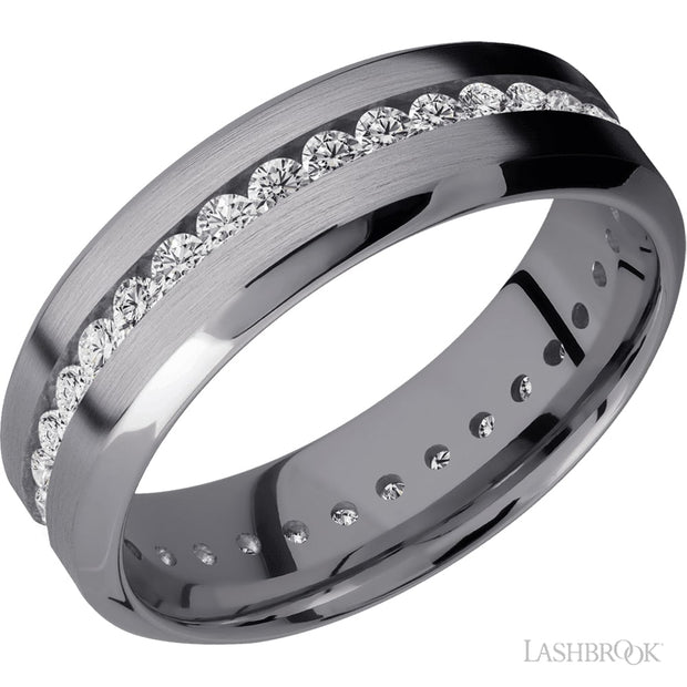 Men's Tantalum and Diamond Eternity Ring
