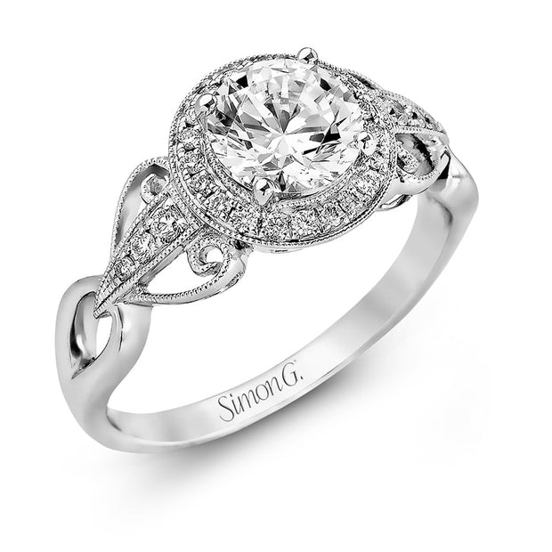 Monture de bague de fiançailles romantique Simon G