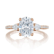 Oval 3-Stone Engagement Ring