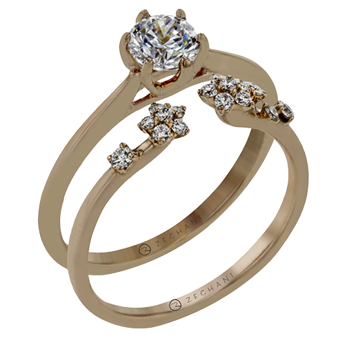 ZR1727 Wedding Set in 14k Gold with Diamonds