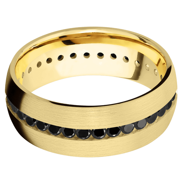 14K Yellow Gold + Satin Finish