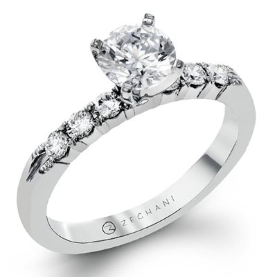 Ensemble de mariage ZR98 en or 14 carats avec diamants