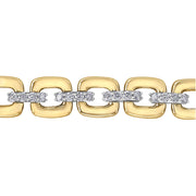 Chain Link Gold and Diamond Bracelet