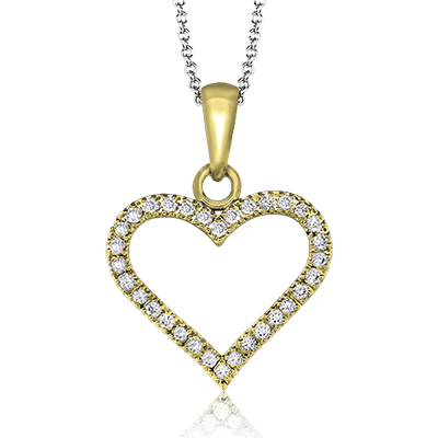 Pendentif cœur ZP600 en or 14 carats avec diamants