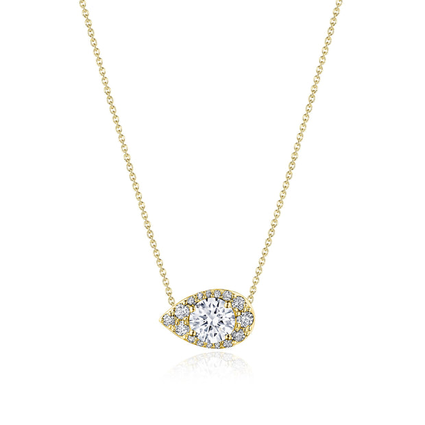 17"" Pear Bloom Diamond Necklace