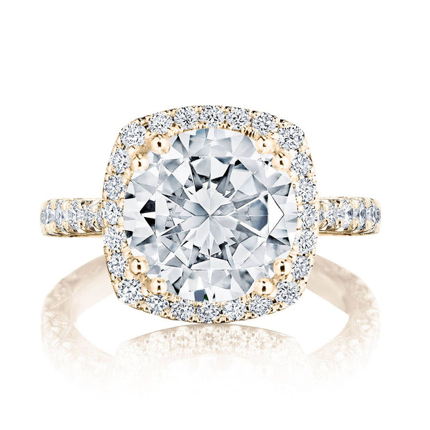 Round with Cushion Bloom Engagement Ring