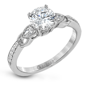 ZR1472 Engagement Ring in 14k Gold with Diamonds