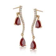 Color Earring in 18k Gold with Diamonds