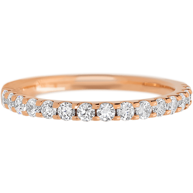 18K Rose Gold band with 15 Round Lab Grown Diamond (ST) having TCW-.45