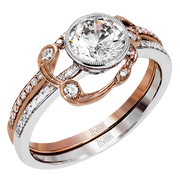 ZR1301 Wedding Set in 14k Gold with Diamonds