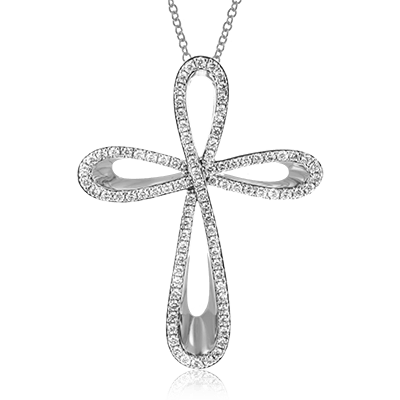 Pendentif croix ZP470 en or 14 carats avec diamants