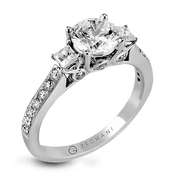 Bague de fiançailles ZR446 en or 14 carats avec diamants