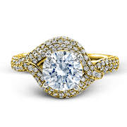 Engagement Ring in 18k Gold with Diamonds