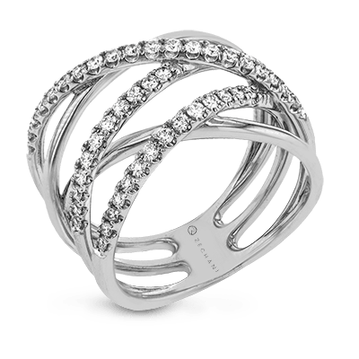 ZR1612 Right Hand Ring in 14k Gold with Diamonds