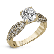 Bague de fiançailles ZR1035 en or 14 carats avec diamants