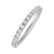 14K White Gold band with 15 Round Lab Grown Diamond (ST) having TCW-.45